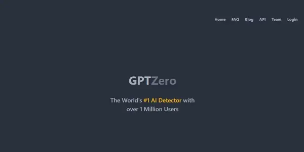Screenshot of GPTZero