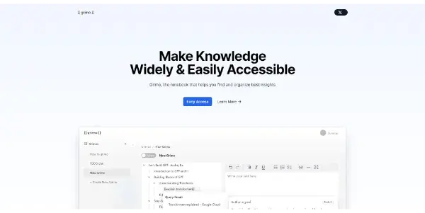 Screenshot of Grimo AI