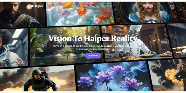 Screenshot of Haiper AI