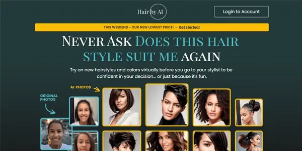 Screenshot of Hair by AI