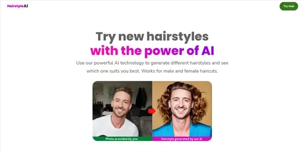 Screenshot of HairStyle AI