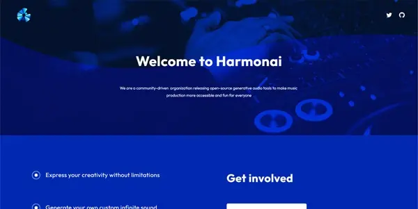 Screenshot of Harmonai