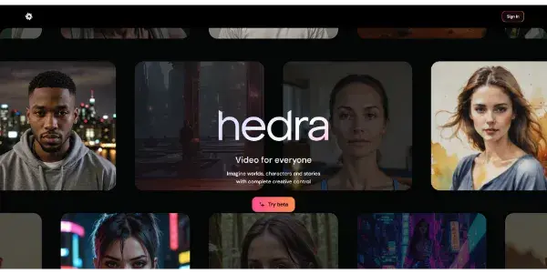 Screenshot of Hedra AI