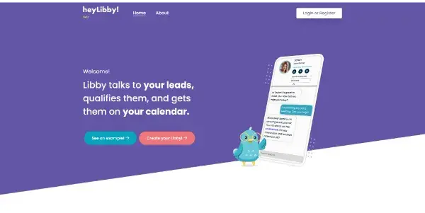 Screenshot of Heylibby.ai