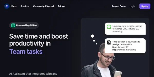 Screenshot of Hints