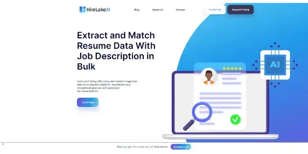 Screenshot of HireLakeAI