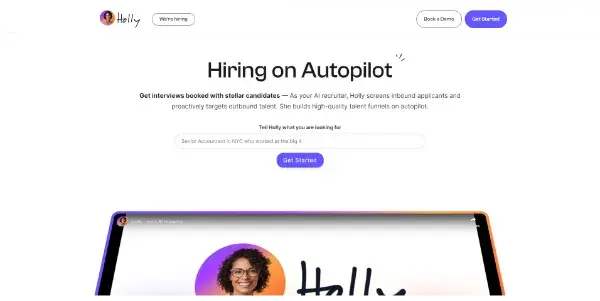Screenshot of Holly AI