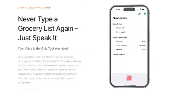 Screenshot of HoneyDo