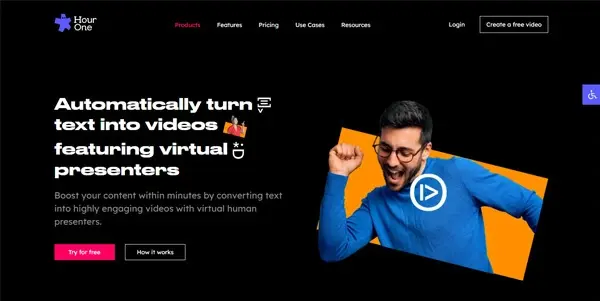 Screenshot of HourOne AI