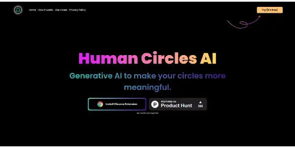 Screenshot of Human Circles AI