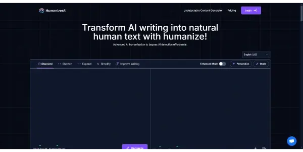 Screenshot of Humanizer AI