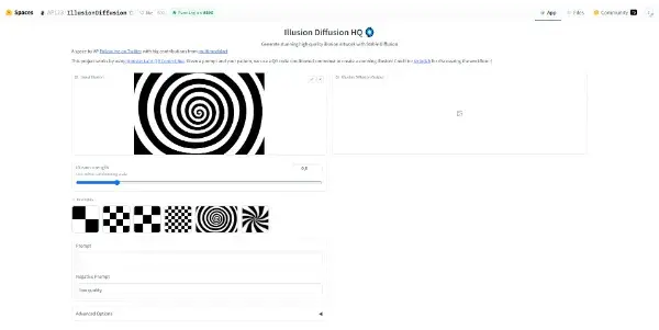 Screenshot of IllusionDiffusion