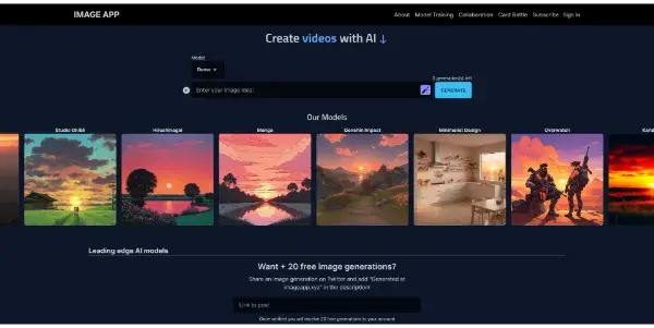 Screenshot of Image App