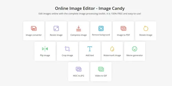 Screenshot of Image Candy