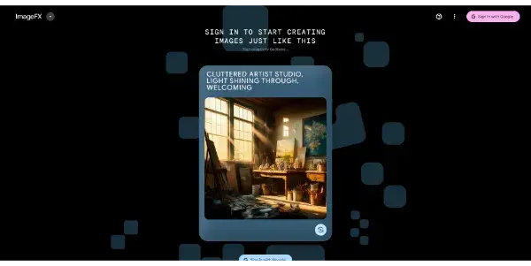 Screenshot of ImageFX by Google