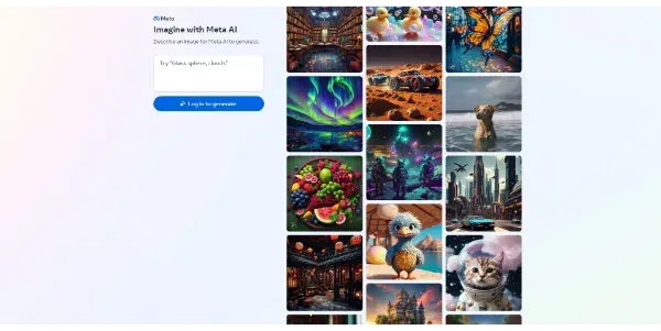 Screenshot of Imagine by Meta AI