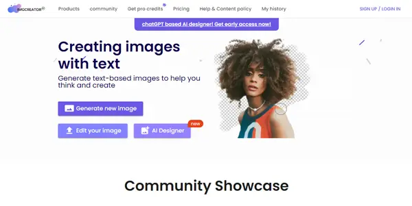Screenshot of Imgcreator
