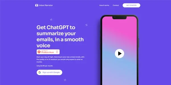 Screenshot of Inbox Narrator