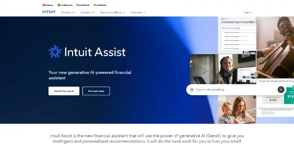Screenshot of Intuit Assist