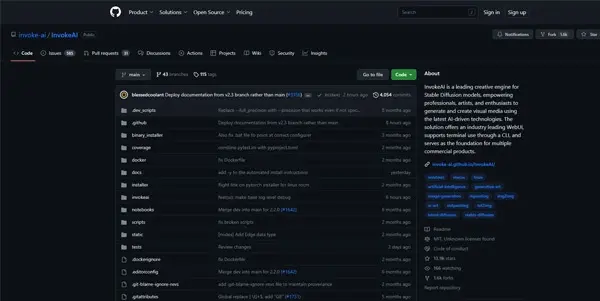 Screenshot of Invoke