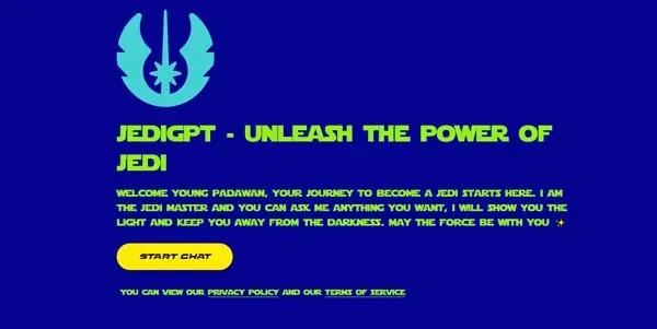 Screenshot of JediGPT