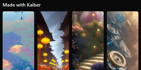 Screenshot of Kaiber AI