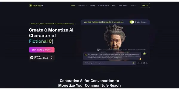 Screenshot of Kamoto.AI