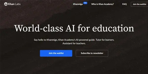 Screenshot of Khan Academy