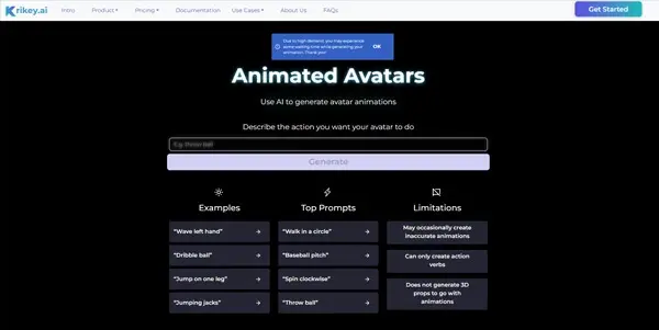 Screenshot of Krikey AI