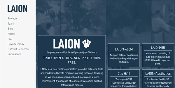 Screenshot of Laion