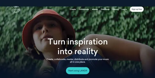 Screenshot of Landr