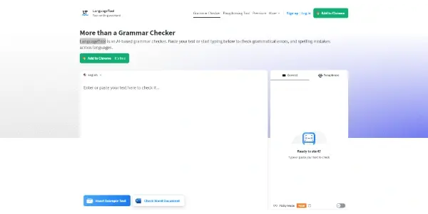 Screenshot of LanguageTool