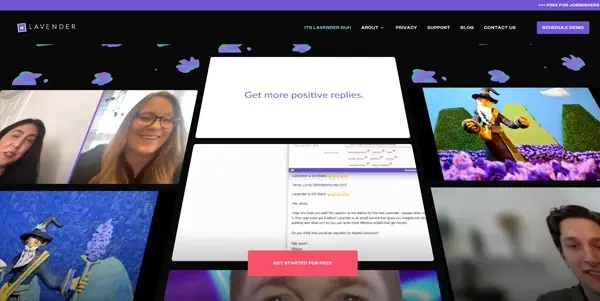 Screenshot of Lavender AI