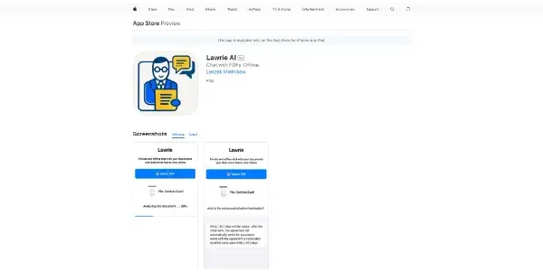 Screenshot of Lawrie AI