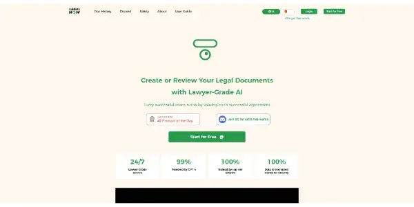 Screenshot of LegalNow