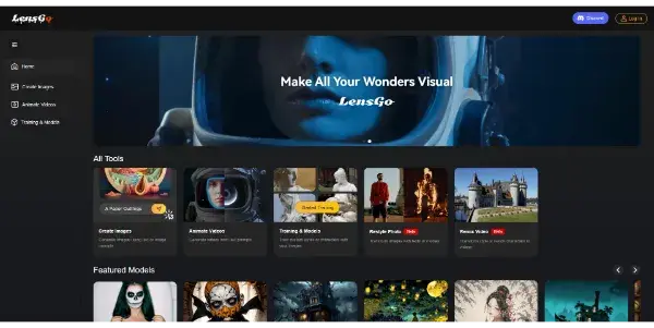 Screenshot of LensGo
