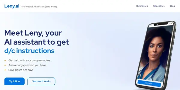 Screenshot of Leny AI