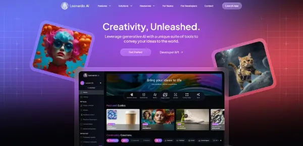 Screenshot of Leonardo AI