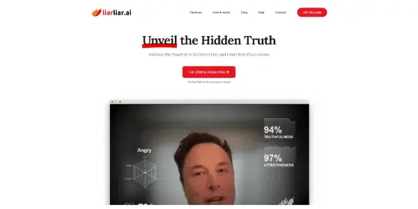 Screenshot of Liarliar.ai