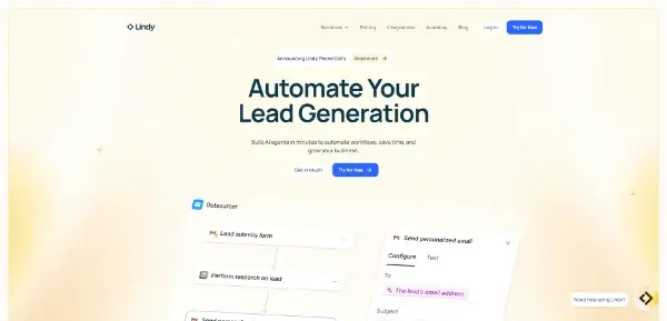 Screenshot of Lindy.ai