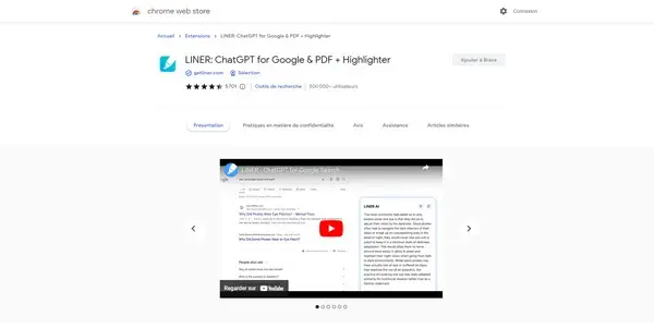 Screenshot of Liner