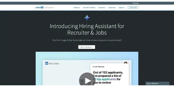 Screenshot of LinkedIn Hiring Assistant