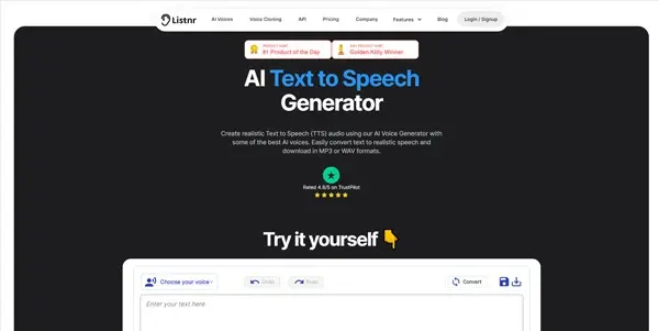 Screenshot of Listnr