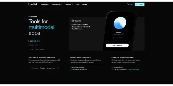 Screenshot of LiveKit