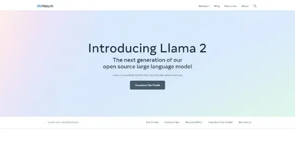 Screenshot of Llama 2
