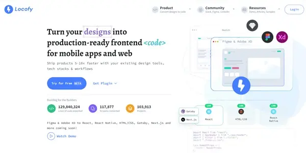 Screenshot of Locofy