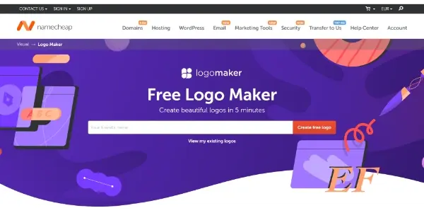 Screenshot of Logo Maker Namecheap