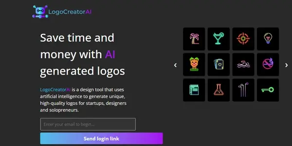 Screenshot of LogoCreatorAI