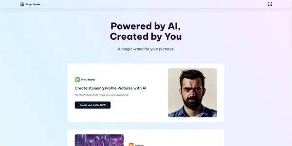 Screenshot of Magic Studio
