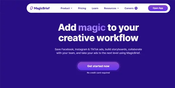 Screenshot of MagicBrief